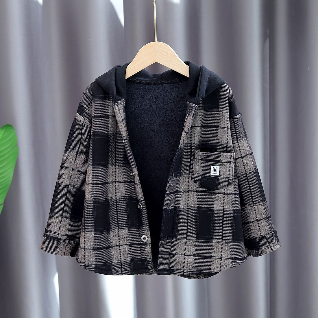 2025 New Boys Autumn Winter Fl - Flannel Shirt Lined ulasan dan harga
