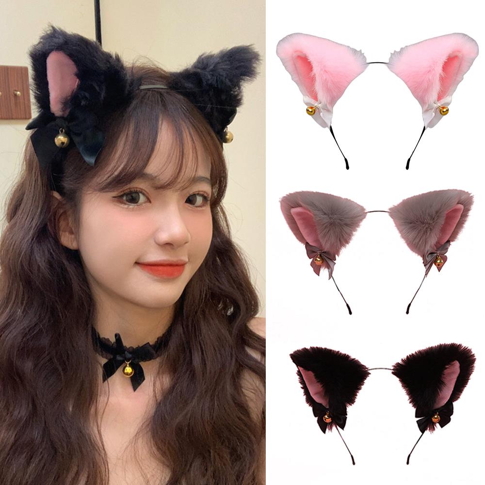 Spotted Dogs Folded Ear Hairba - Winter Headband Fleece ulasan dan harga