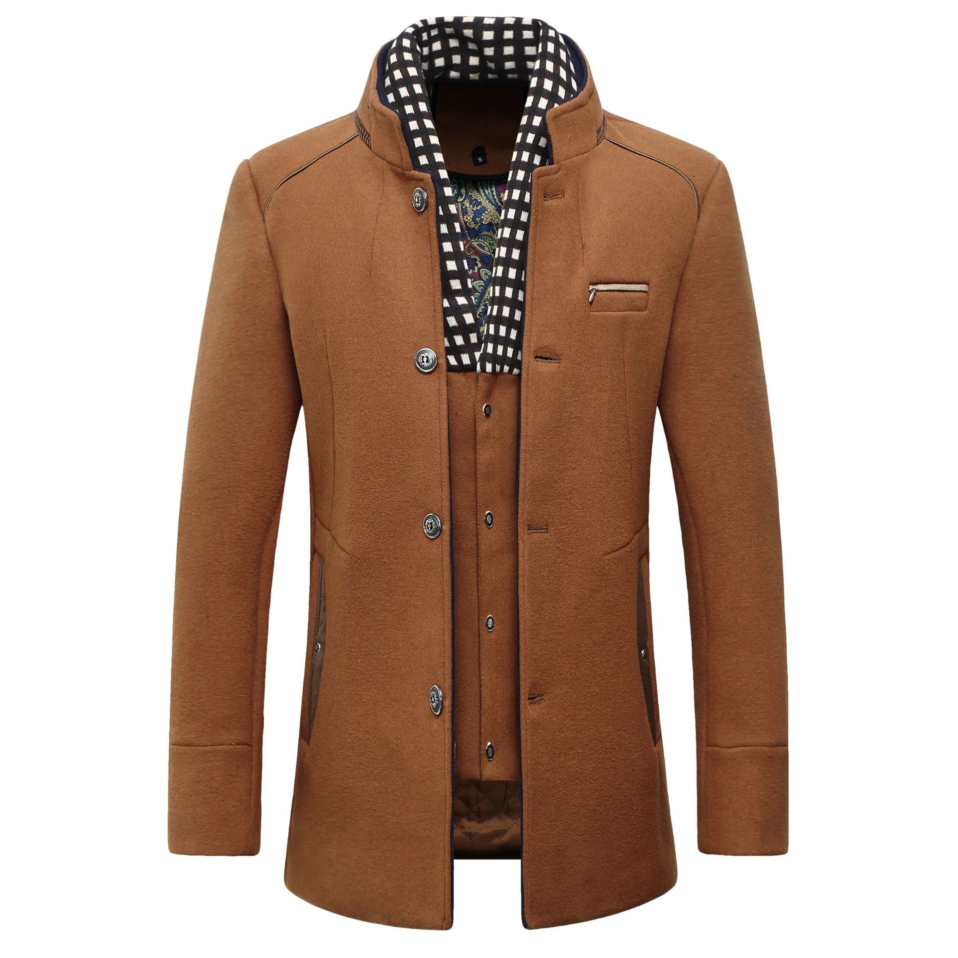 Fashion Men's Wool jacket Clas - Wool Coat Peacoat ulasan dan harga