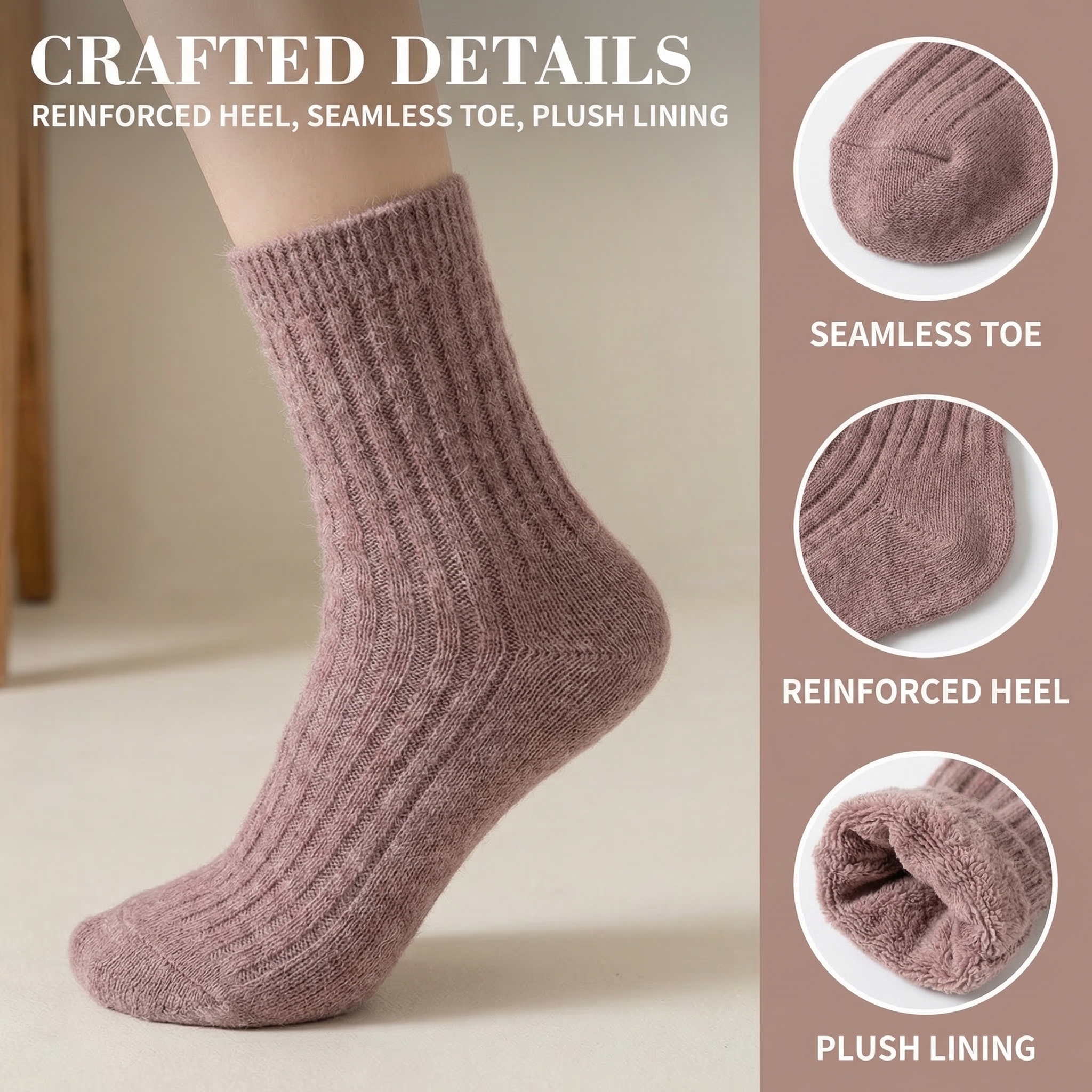 Wool Socks Women's Female Wint - Thermal Sock Wool ulasan dan harga