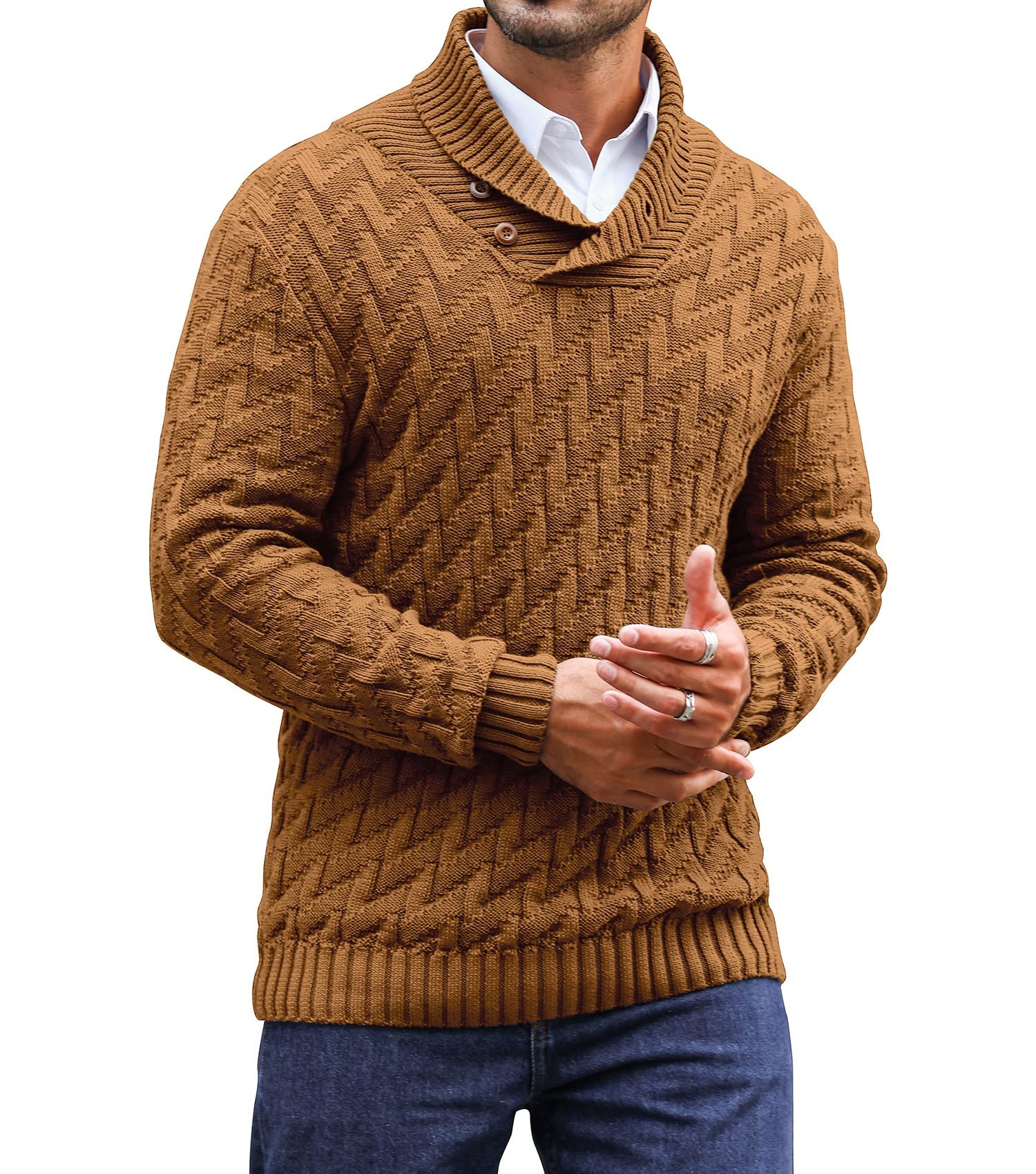 Men's Sweater Spring Shawl Col - Wool Scarf Men ulasan dan harga