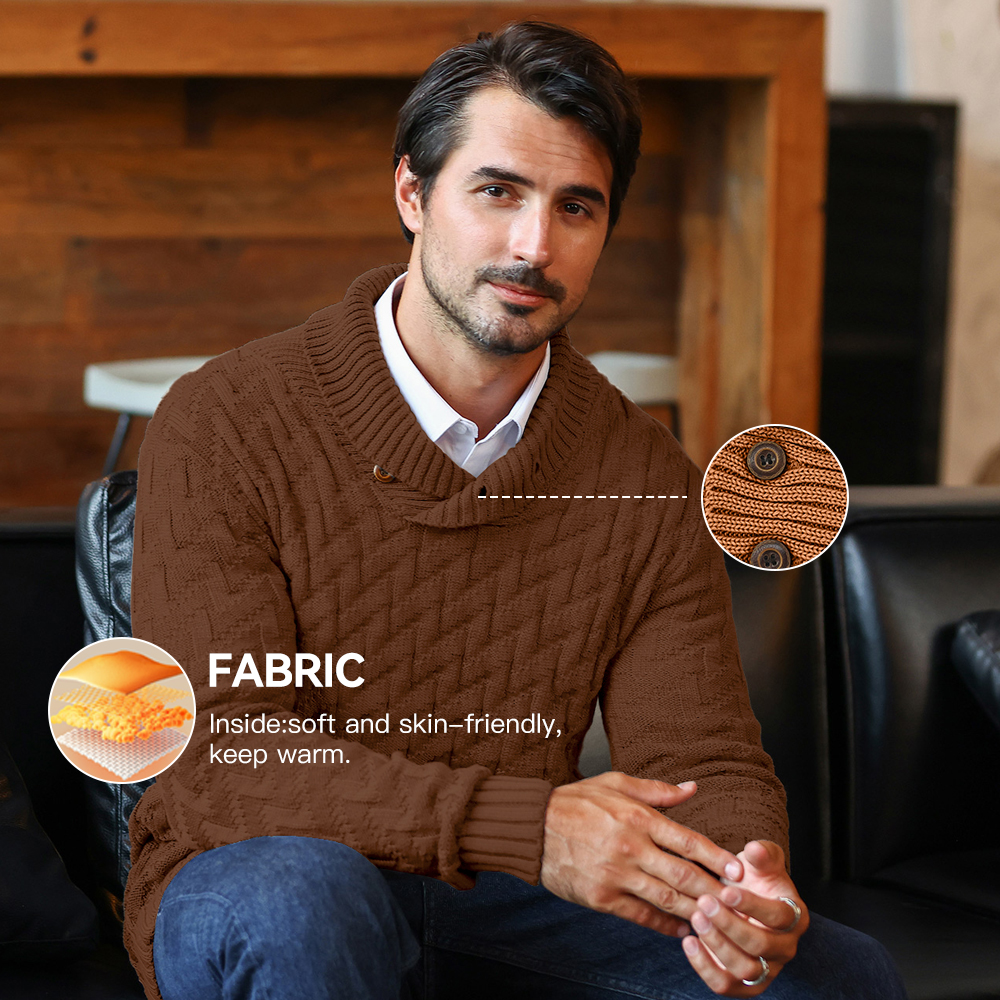 Men's Sweater Spring Shawl Col - Wool Scarf Men ulasan dan harga