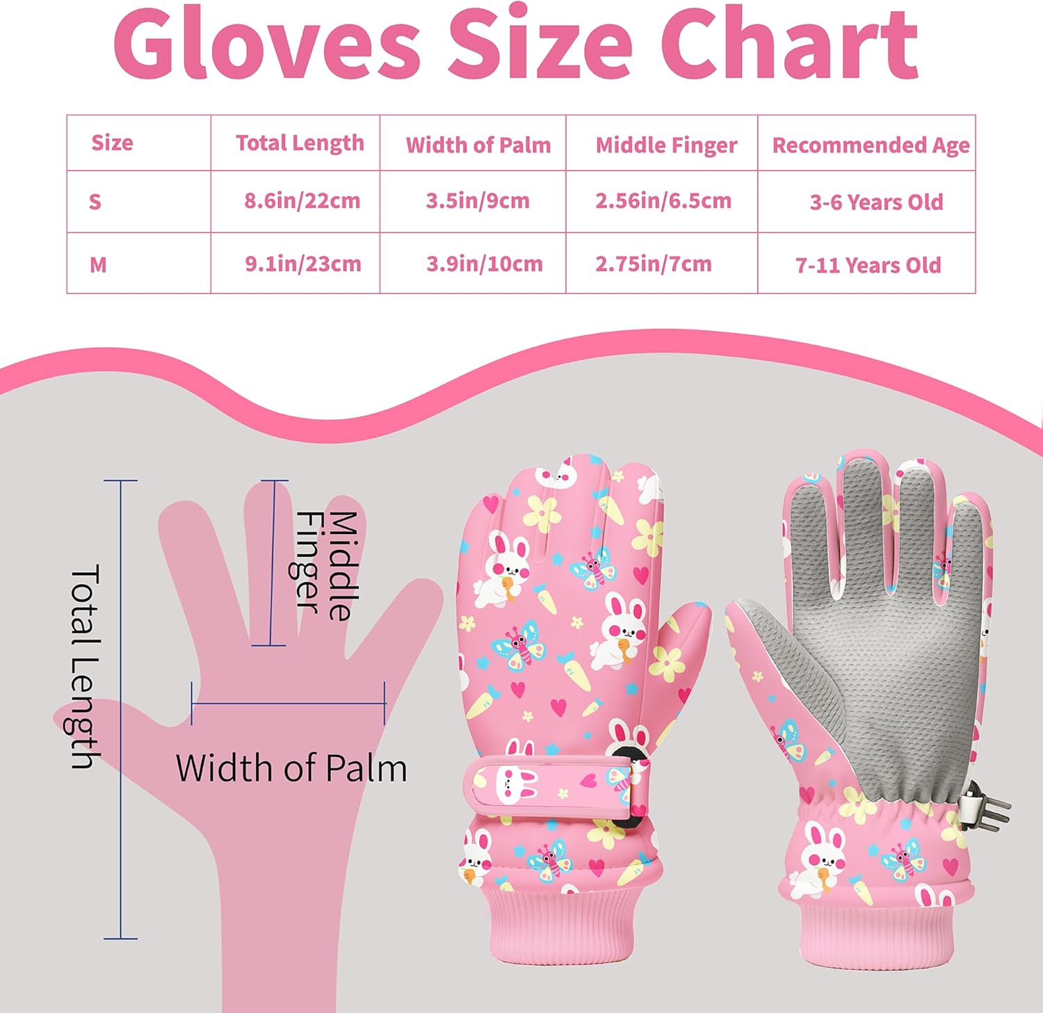 Kids Winter Snow Gloves, Water - Snow Glove Insulated ulasan dan harga