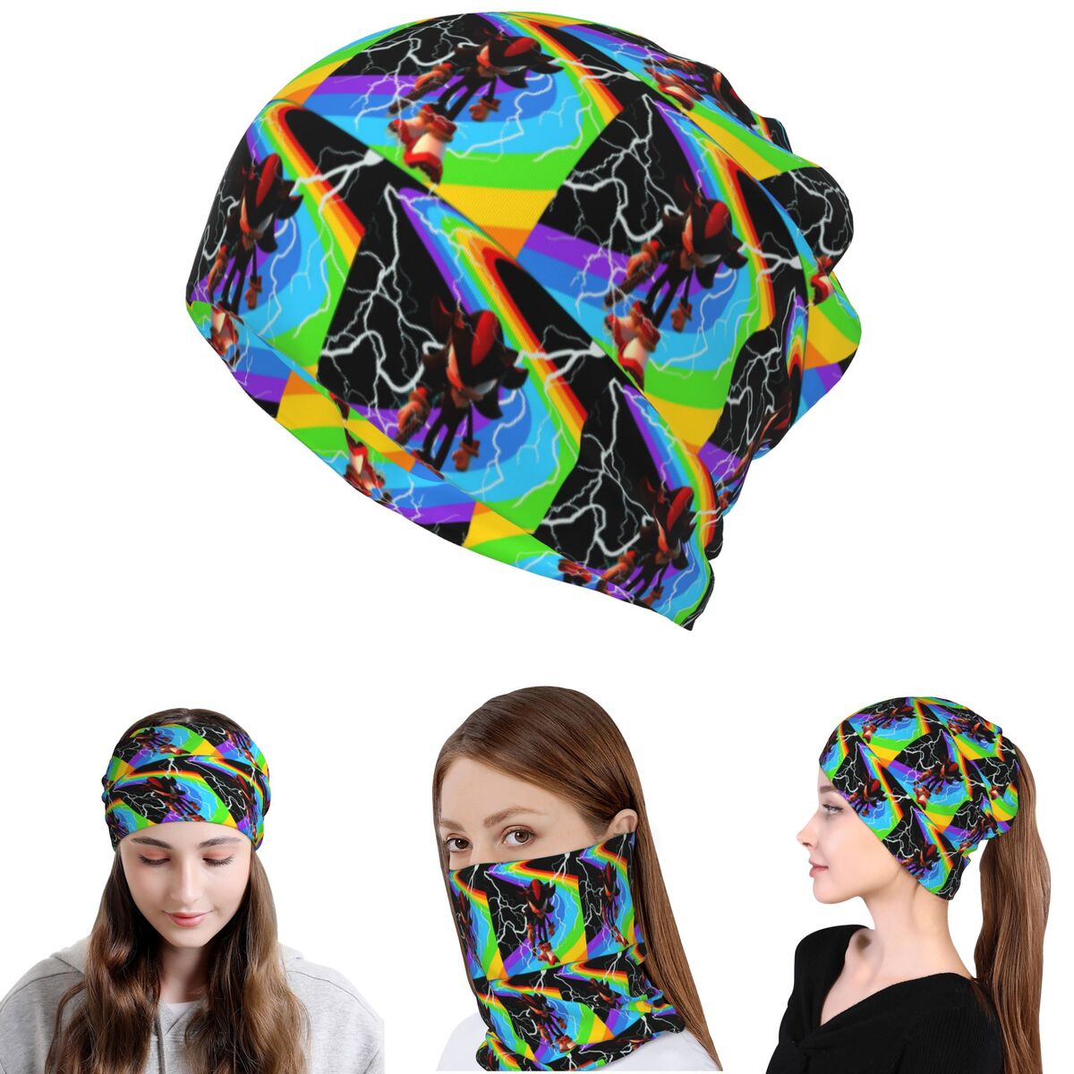 Shadow The Hedgehog Bandana Ne - Knit Beanie Hat Warm ulasan dan harga