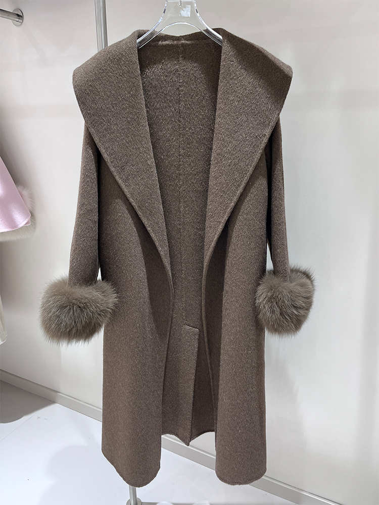 2025 New Wool Coat With Real F - Wool Coat Peacoat ulasan dan harga