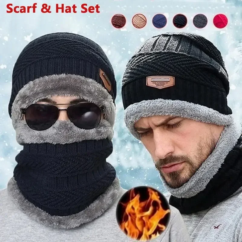 Winter Knit Hat & Scarf Set fo - Wool Scarf Men ulasan dan harga