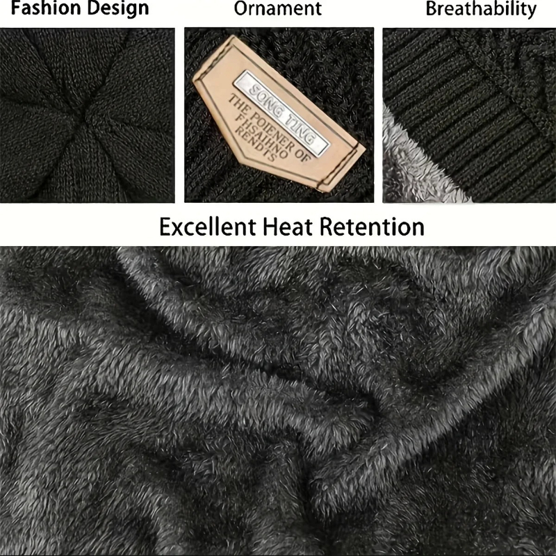 Winter Knit Hat & Scarf Set fo - Wool Scarf Men ulasan dan harga