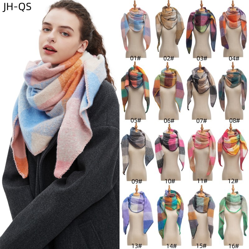 Women's Plaid Scarf Shawl  Sho - Shawl Wrap Winter ulasan dan harga