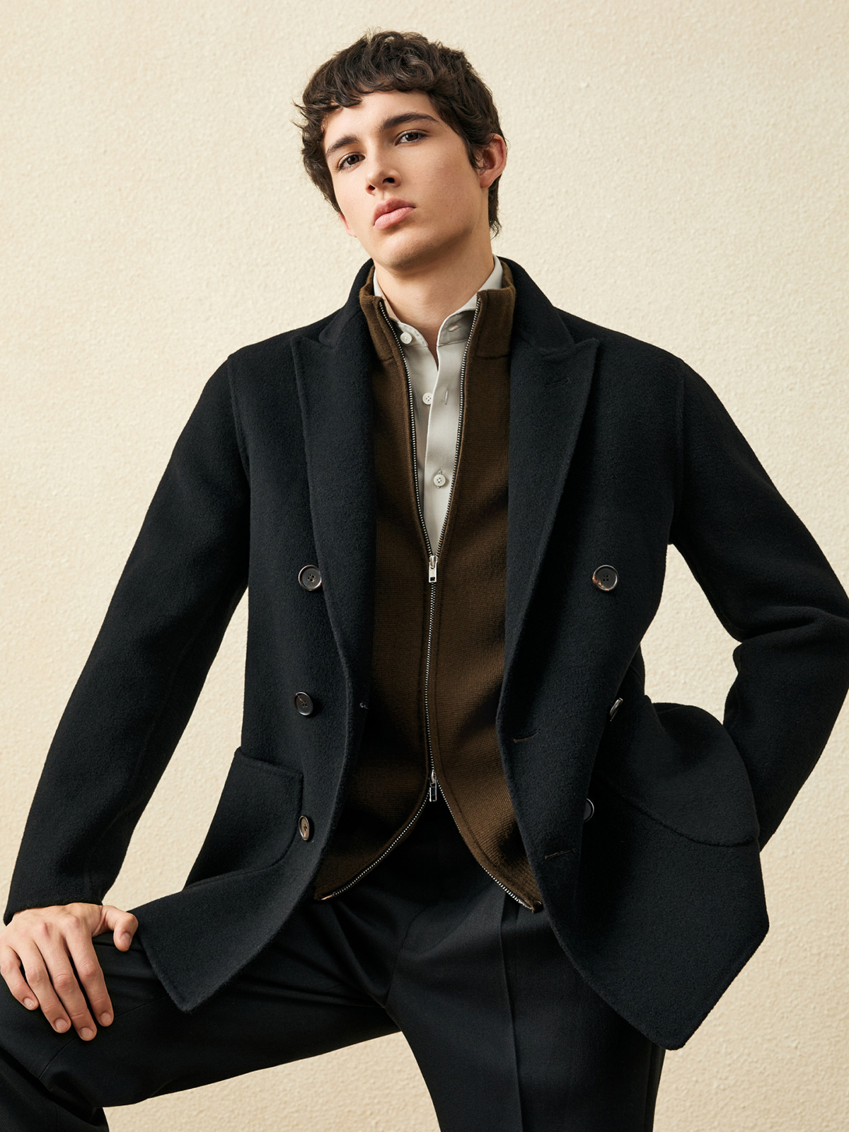 Men‘s 100% Wool Short Coat | B - Wool Coat Peacoat ulasan dan harga