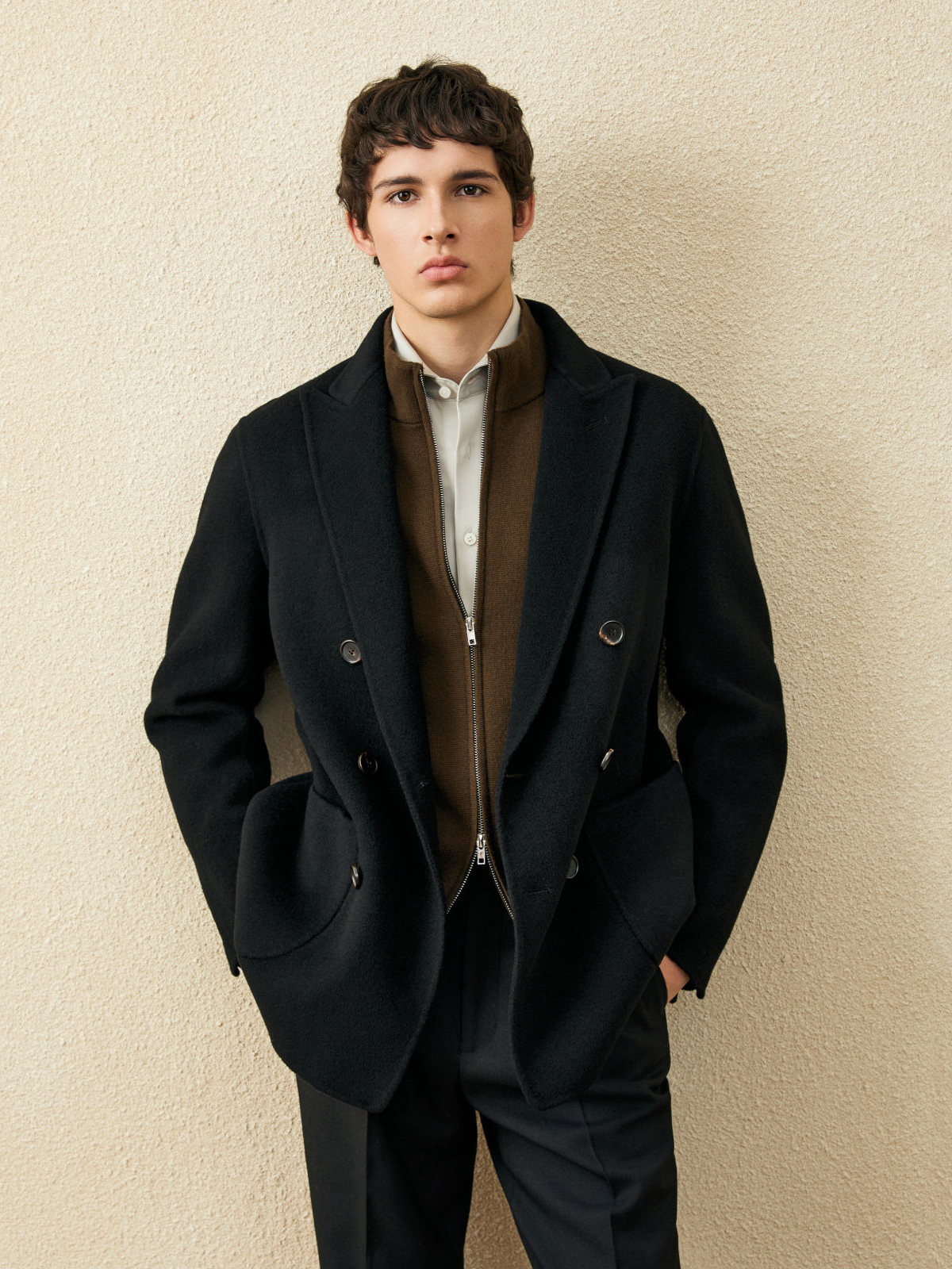 Men‘s 100% Wool Short Coat | B - Wool Coat Peacoat ulasan dan harga