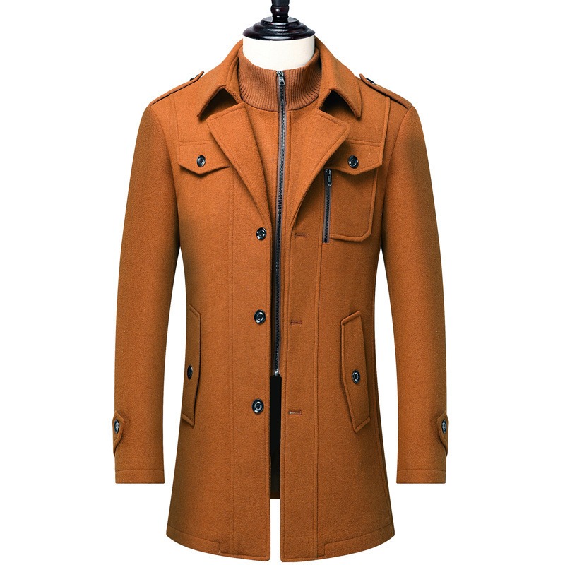 Men's Winter Wool Blend Coat D - Wool Coat Peacoat ulasan dan harga