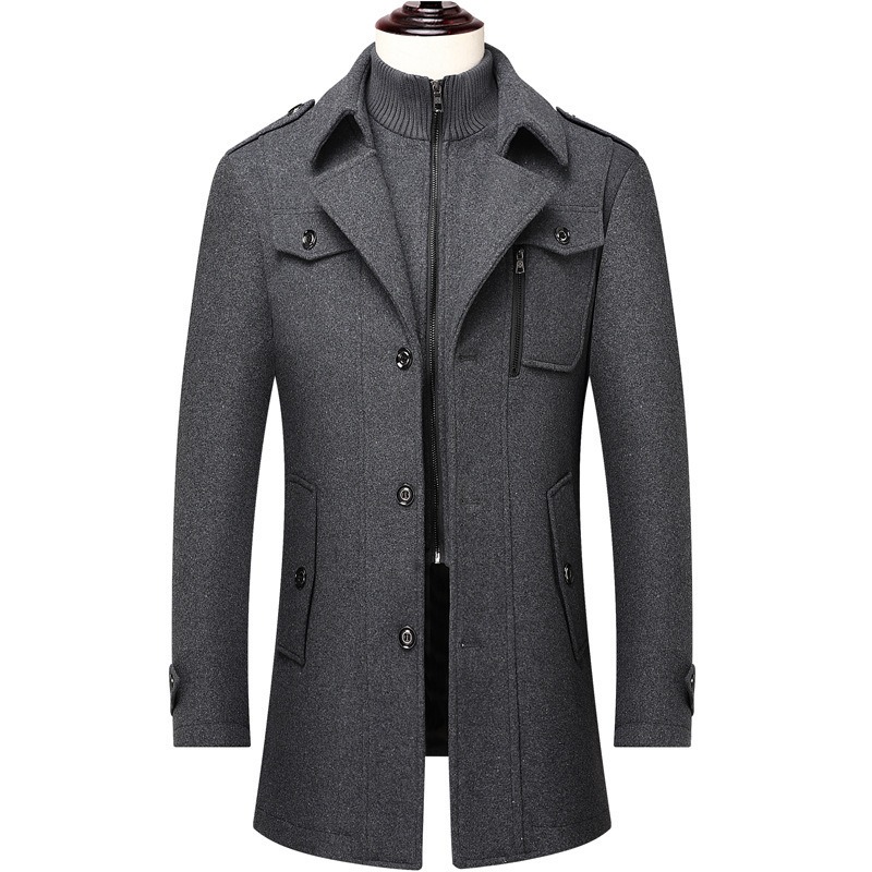 Men's Winter Wool Blend Coat D - Wool Coat Peacoat ulasan dan harga
