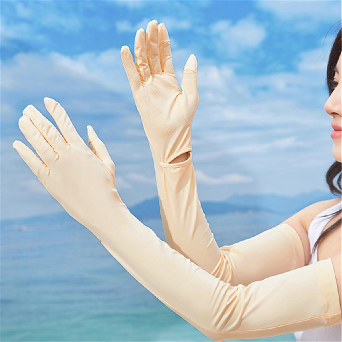 A11I Women UV Long Sun Protect - Touch Screen Gloves ulasan dan harga