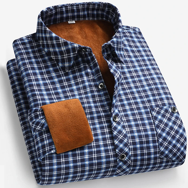 2025 Autumn and Winter Men's F - Flannel Shirt Lined ulasan dan harga