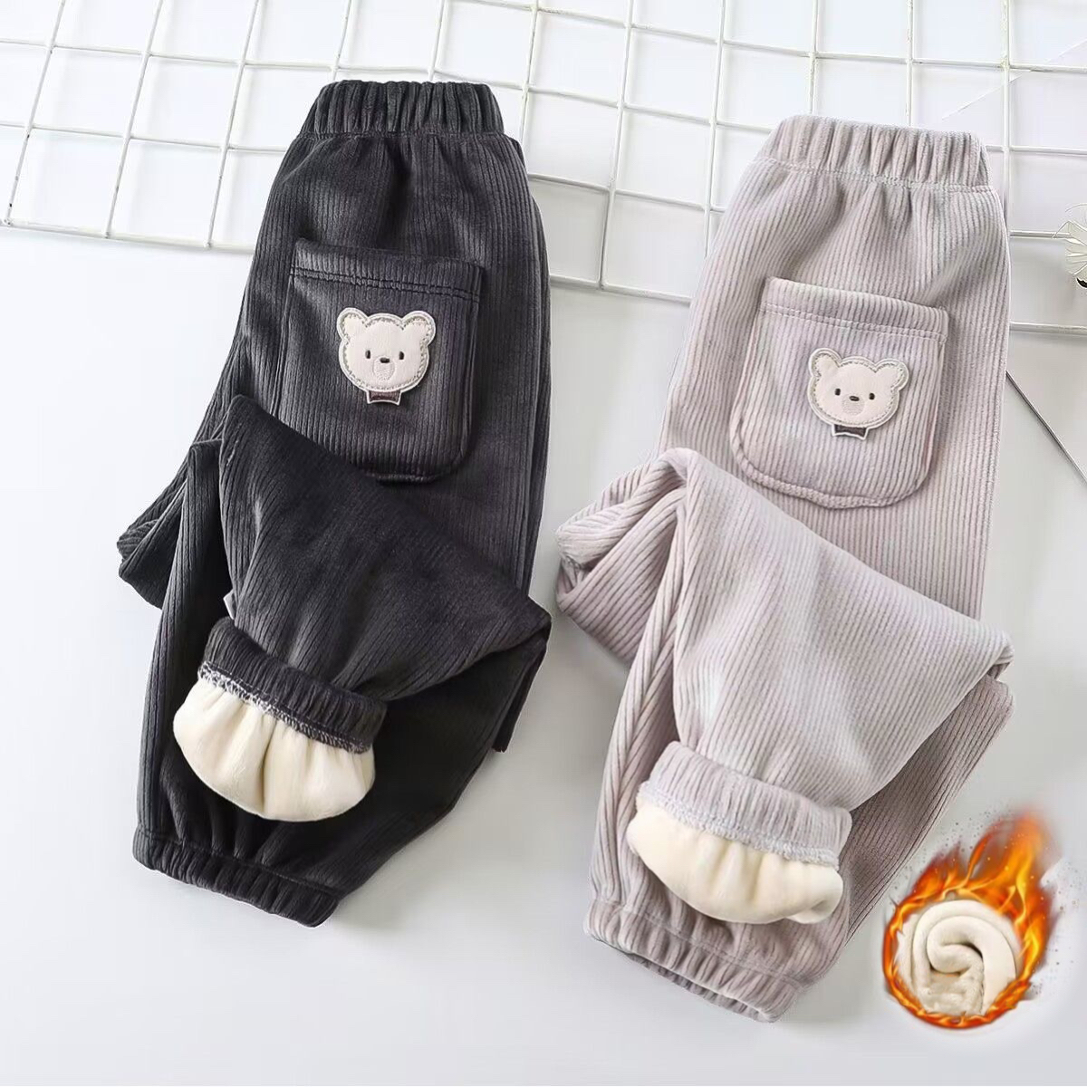 1pcs Boy Girl Winter Velvet Co - Corduroy Pant Warm ulasan dan harga