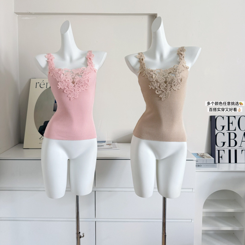Sexy Lace Trim Camisole Top Ho - Flannel Shirt Lined ulasan dan harga