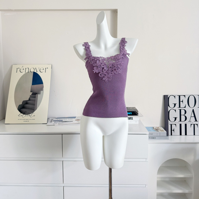 Sexy Lace Trim Camisole Top Ho - Flannel Shirt Lined ulasan dan harga