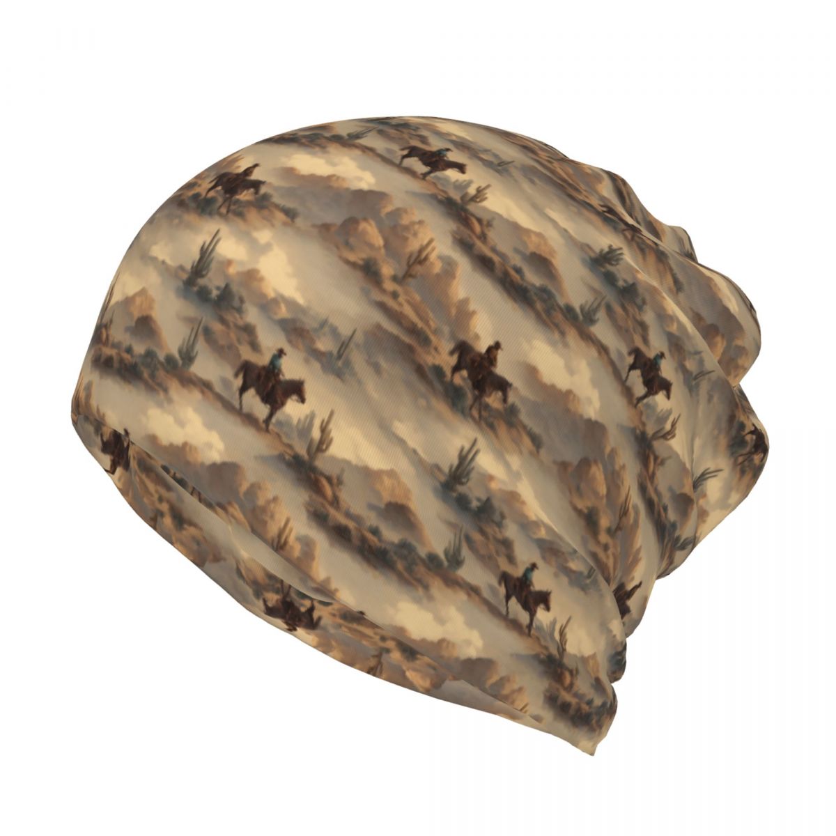 Cowboy In Desert Western Lands - Knit Beanie Hat Warm ulasan dan harga