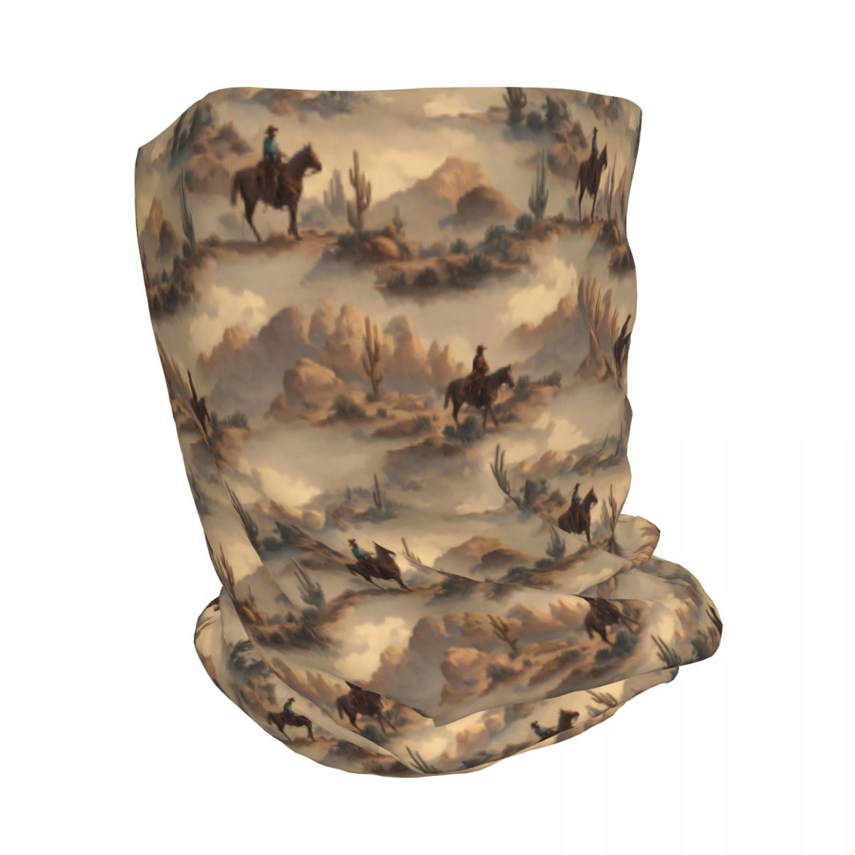 Cowboy In Desert Western Lands - Knit Beanie Hat Warm ulasan dan harga