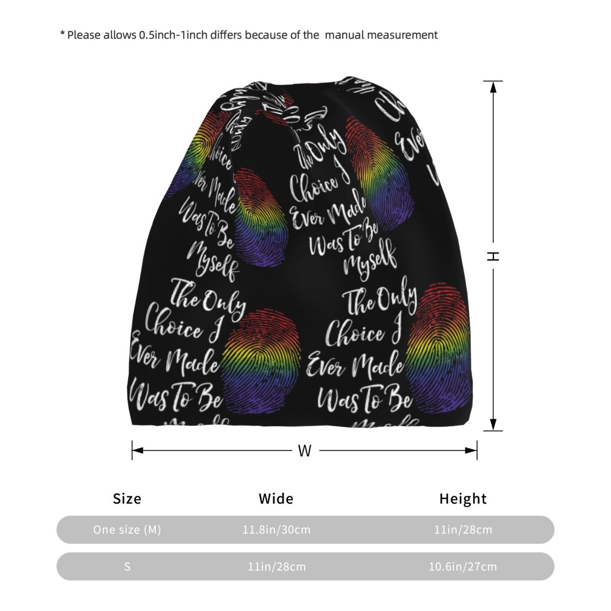 Faux Glitter Rainbow Pride Fla - Knit Beanie Hat Warm ulasan dan harga