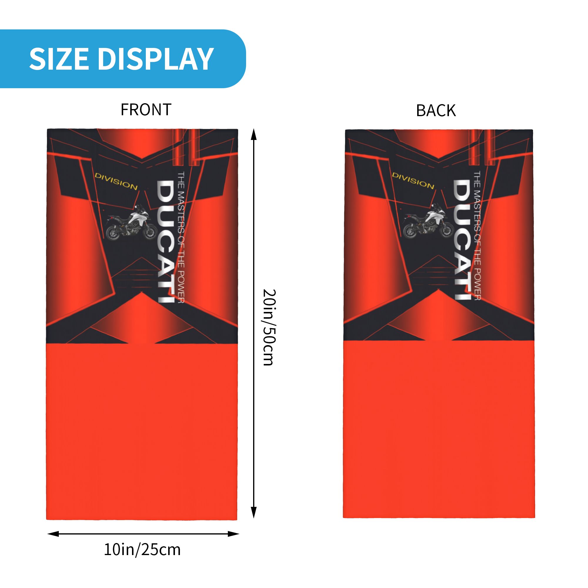 Custom Racing Sprot Ducatis  B - Neck Gaiter Fleece ulasan dan harga