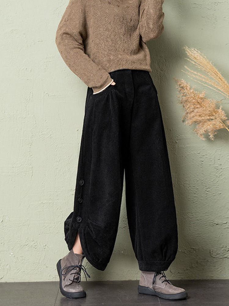 Korean Corduroy Women Pants Fa - Corduroy Pant Warm ulasan dan harga