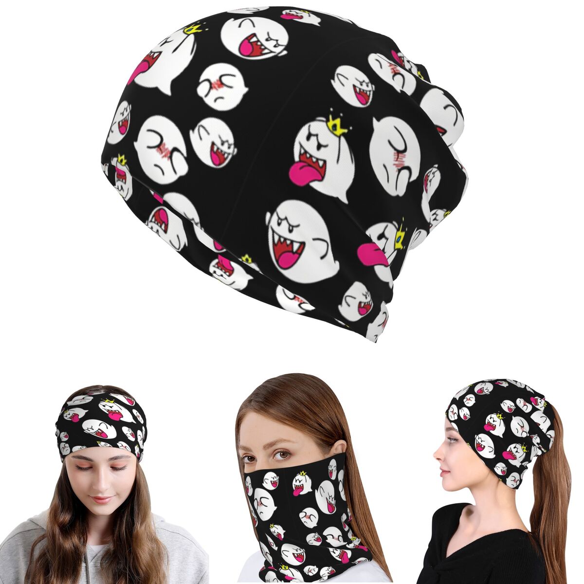 King Boo Bandana Neck Gaiter M - Knit Beanie Hat Warm ulasan dan harga