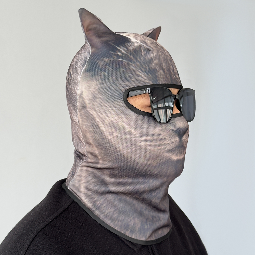 3D cat animal skiing Balaclava - Balaclava Ski Mask ulasan dan harga