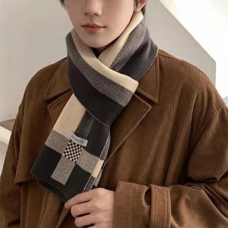 New Winter Men Scarf Keep Warm - Wool Scarf Men ulasan dan harga