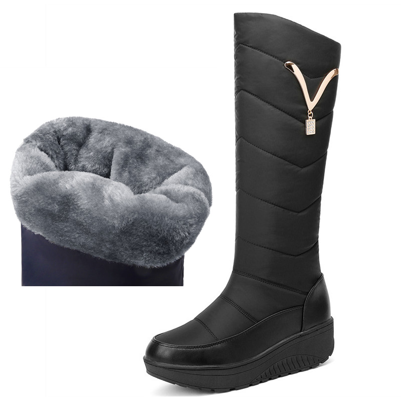 Warm Fur Women's High Snow Boo - Waterproof Winter Boot ulasan dan harga