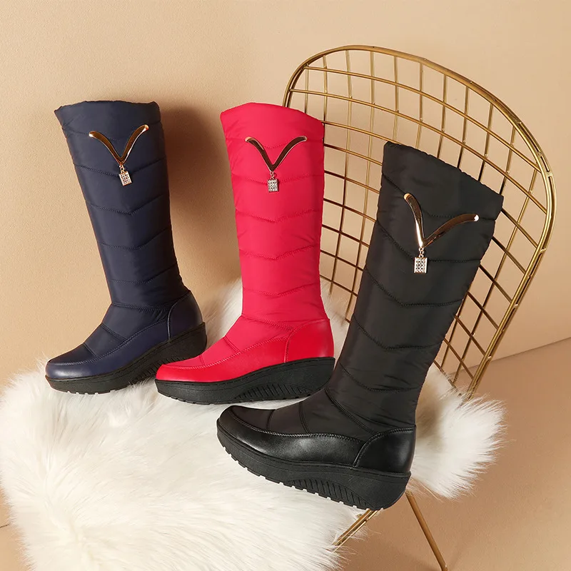 Warm Fur Women's High Snow Boo - Waterproof Winter Boot ulasan dan harga