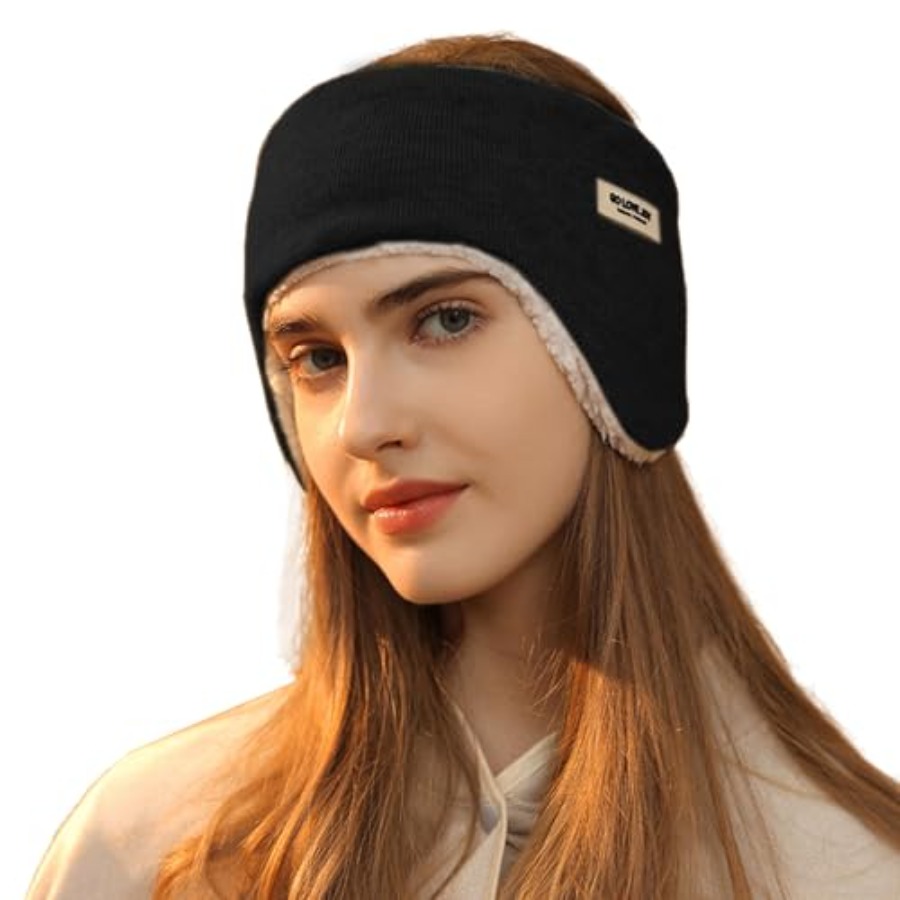 Ear Warmer Fuzzy Fleece Lined  - Winter Headband Fleece ulasan dan harga
