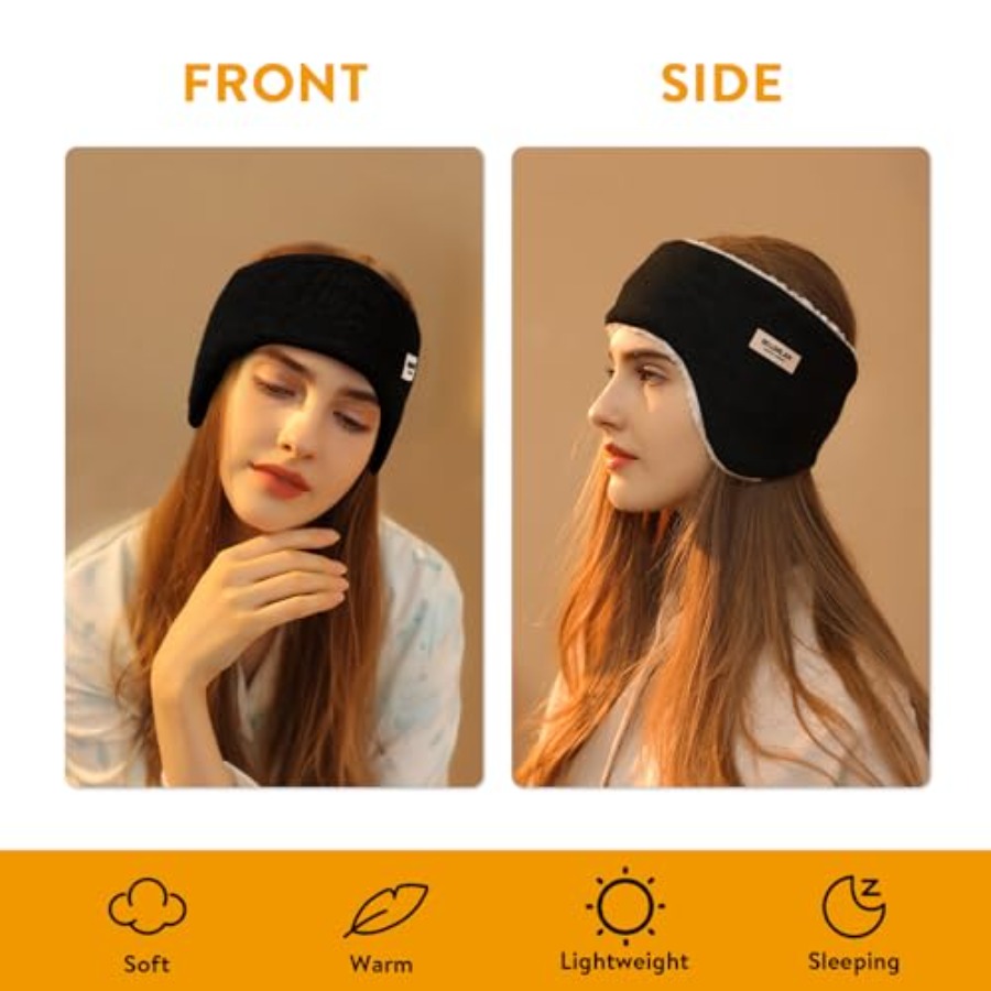 Ear Warmer Fuzzy Fleece Lined  - Winter Headband Fleece ulasan dan harga
