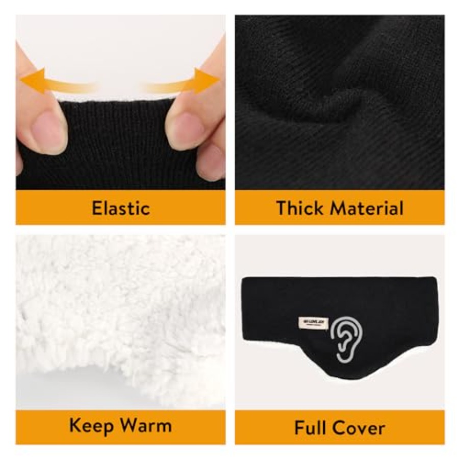 Ear Warmer Fuzzy Fleece Lined  - Winter Headband Fleece ulasan dan harga