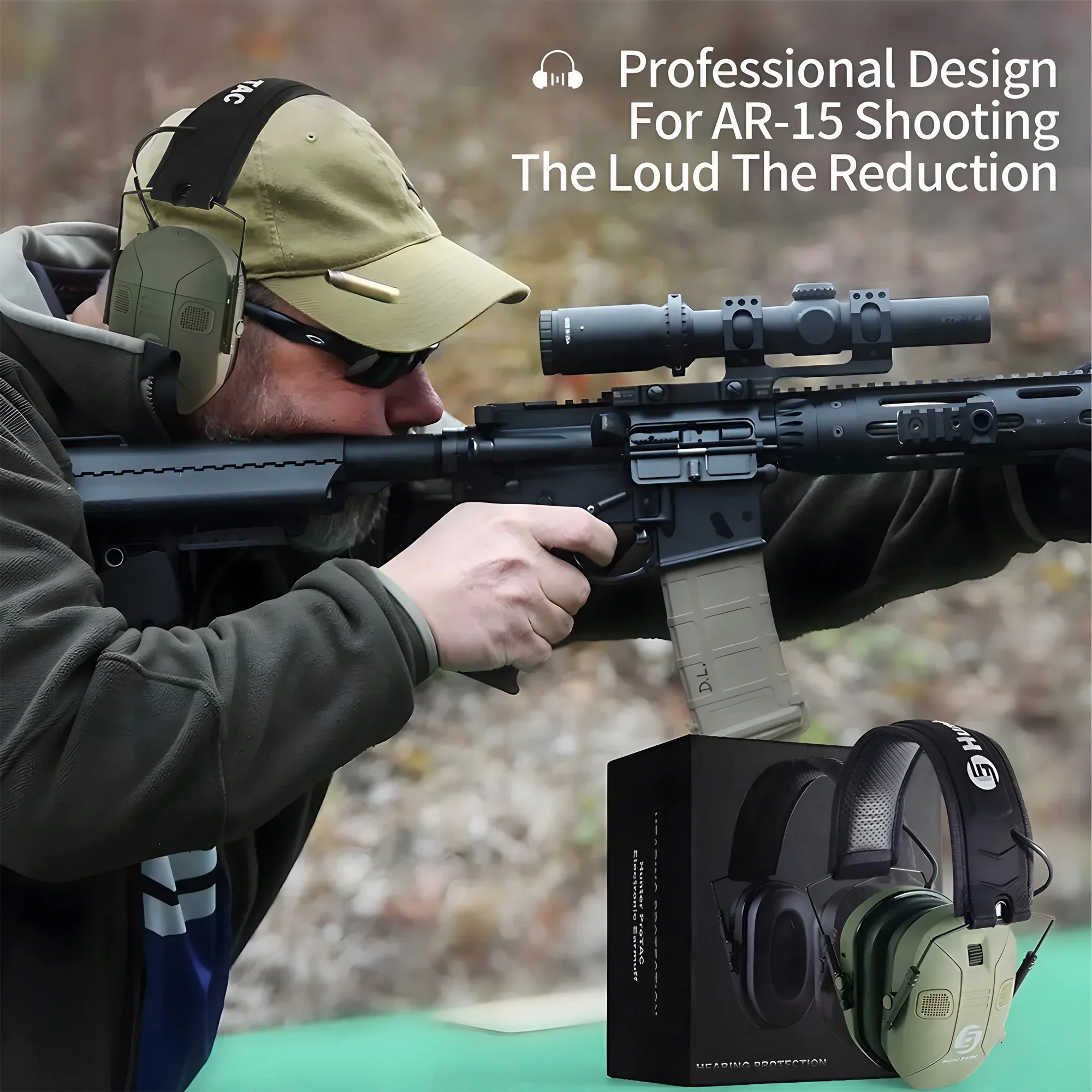 Foldable Tactical Hearing Prot - Earmuffs Foldable ulasan dan harga